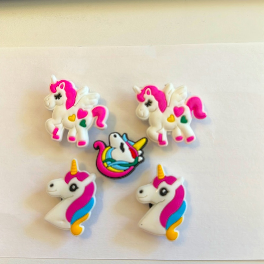 Unicorn croc charms